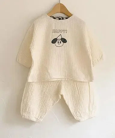 LUXBaby Cartoon Casual Tops + Pants 2pc Set