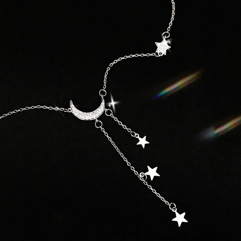 Dazzling Star & Moon Necklace