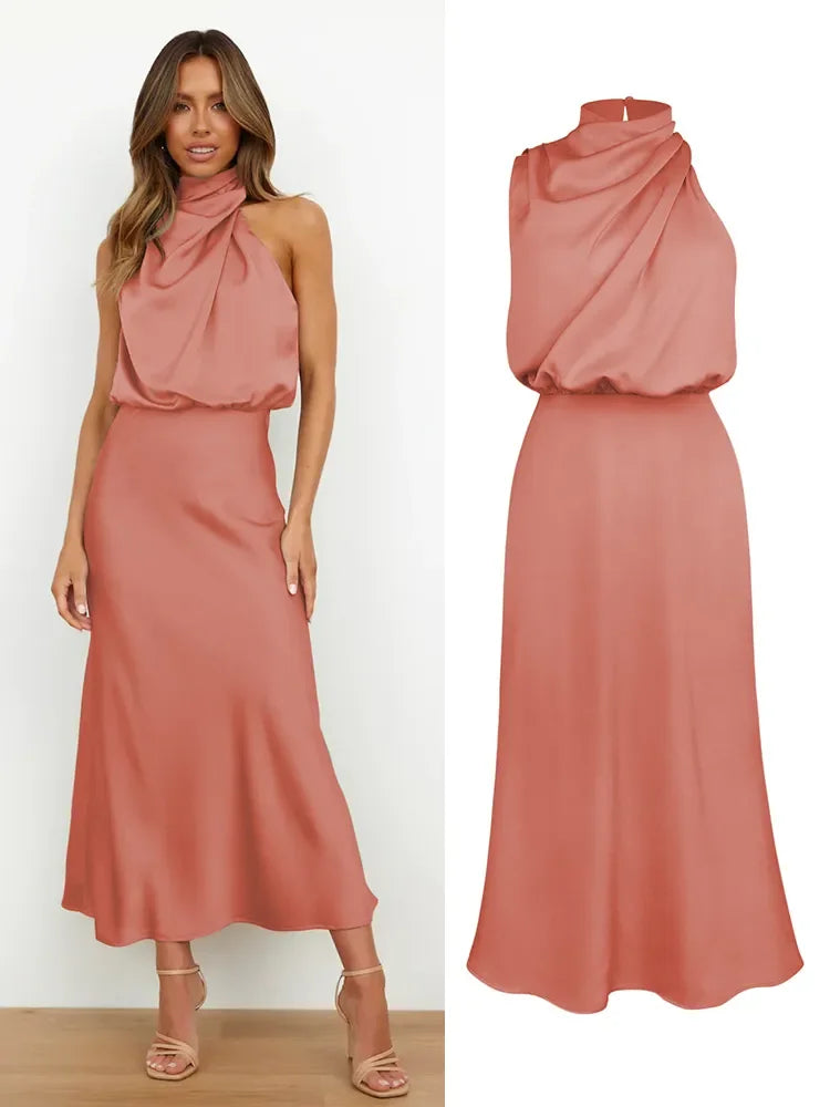Mona Satin Evening Dress