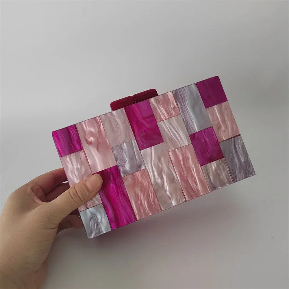 Lux Pearl Acrylic Evening Clutch