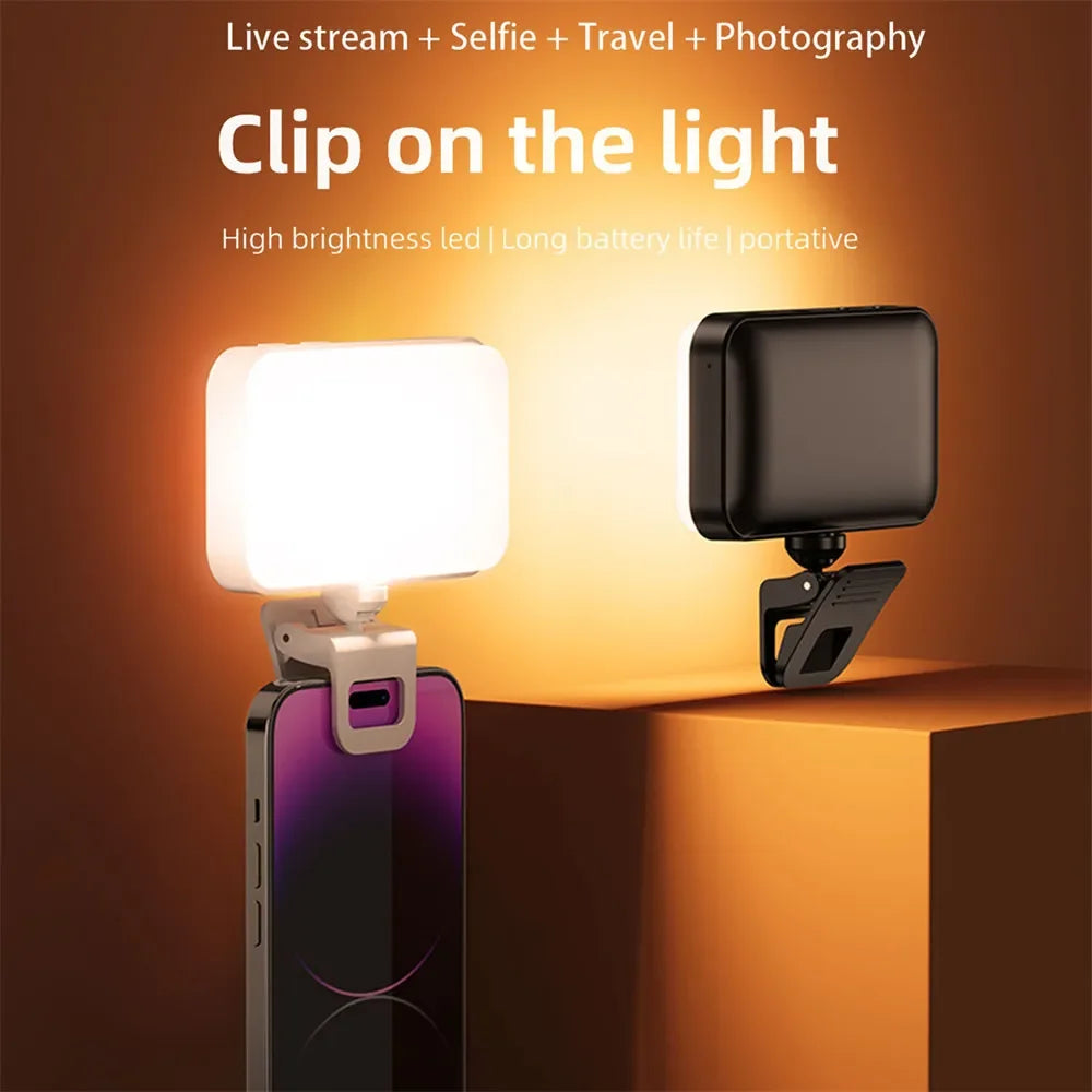 Clip-on Selfie LED Light for Phone, Laptop, Tablet