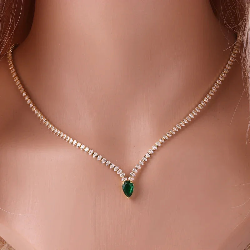 LUX Water Drop Cubic Zirconia 18K Gold PlatedJewelry