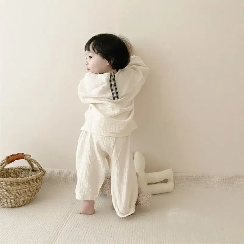 LUXBaby Cartoon Casual Tops + Pants 2pc Set