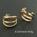 Newest Gold Color Fashion Stainless Steel Jewelry Simple Hoop Earrings Personality Bijoux En Acier Inoxydable Femme EFGZCBEP