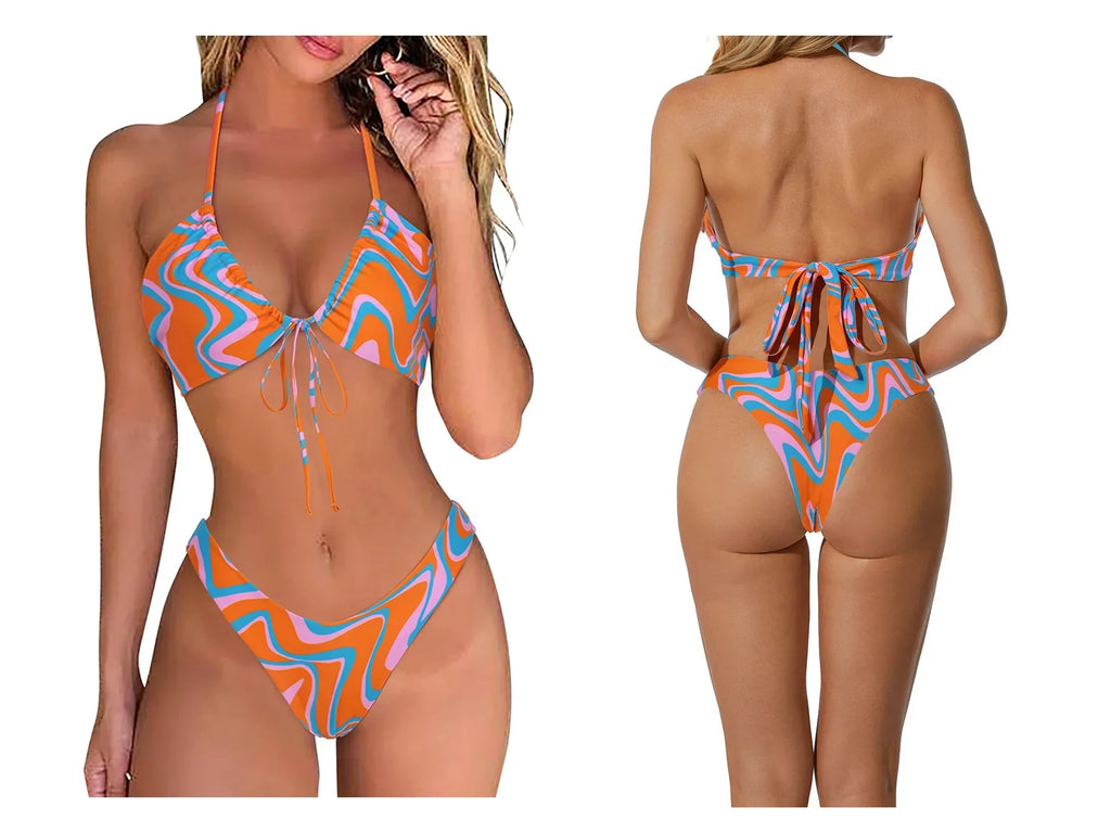 Sexy Micro Bikini Women  2023 New High Cut Swimsuit Summer Swimwear Solid Bathing Suits Beachwear Women Brazilian Push Up Bikini