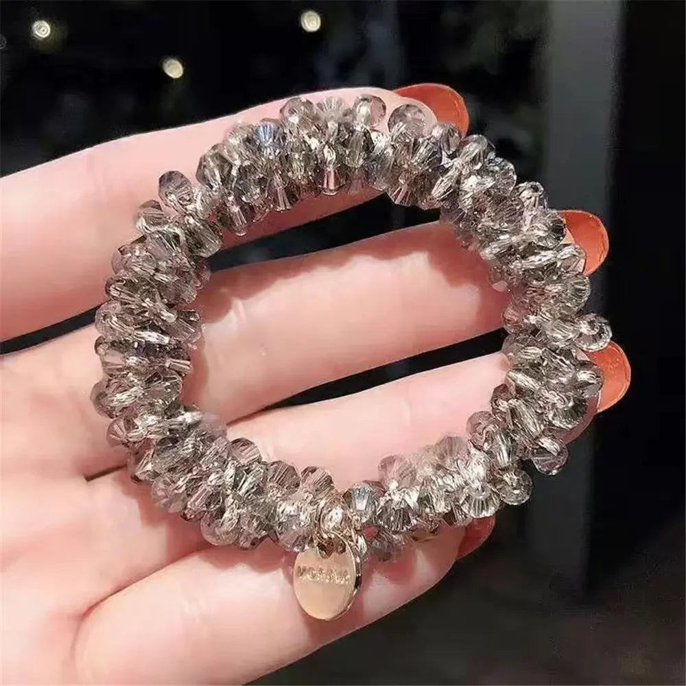 Crystal Pearl Handmade Hair Tie