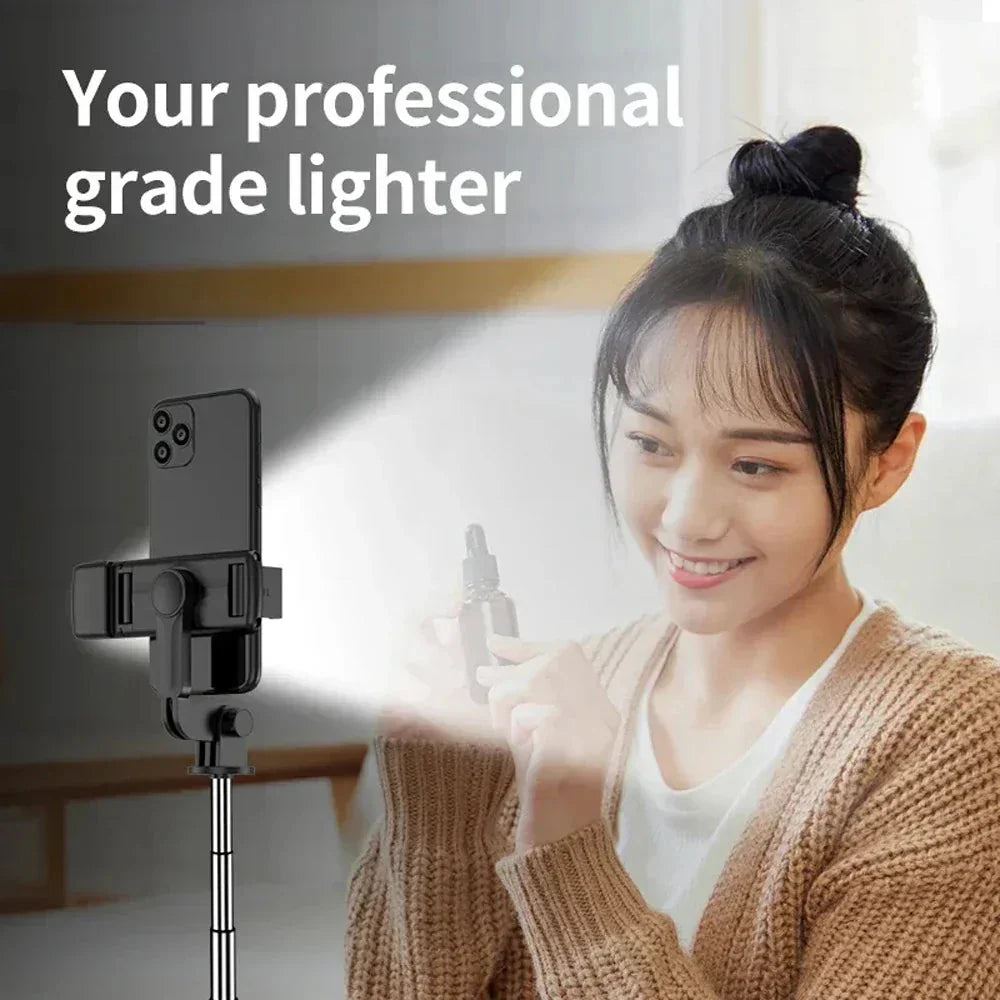 Bluetooth Wireless Selfie Tripod With Fill Light, Shutter & Remote Control