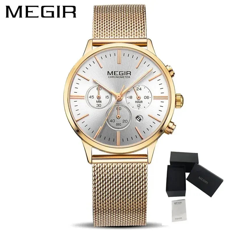 MEGIR Brand Luxury Women Watches Fashion Quartz Ladies Watch Sport Relogio Feminino Wristwatch Waterproof Dress Clock 2011
