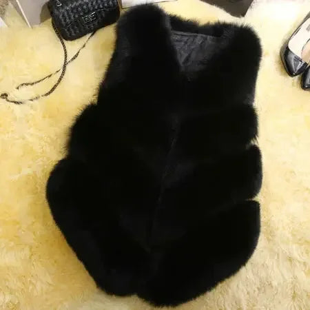Luxury Faux Fox Fur Vest