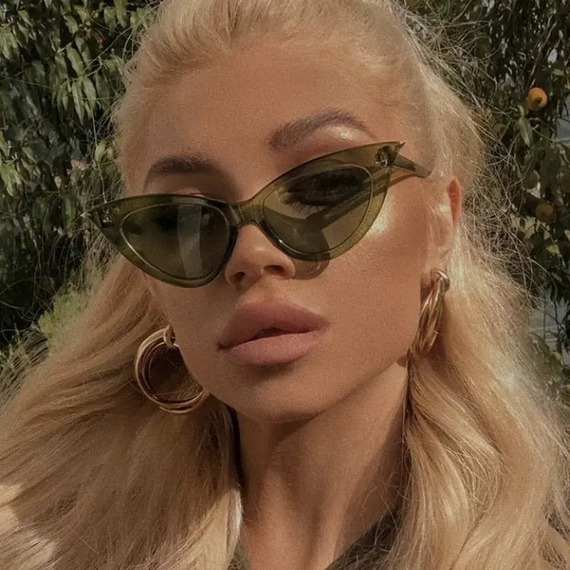 OLOPKY Cat Eye Sunglasses Women 2022 Luxury Brand Vintage Eyewear Women Retro Cateye Sunglasses for Women Lentes De Sol Mujer