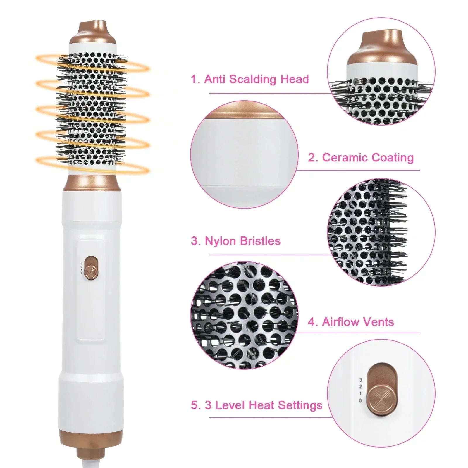 TikTok Viral 5-in-1 Multi Style Hot Air Brush