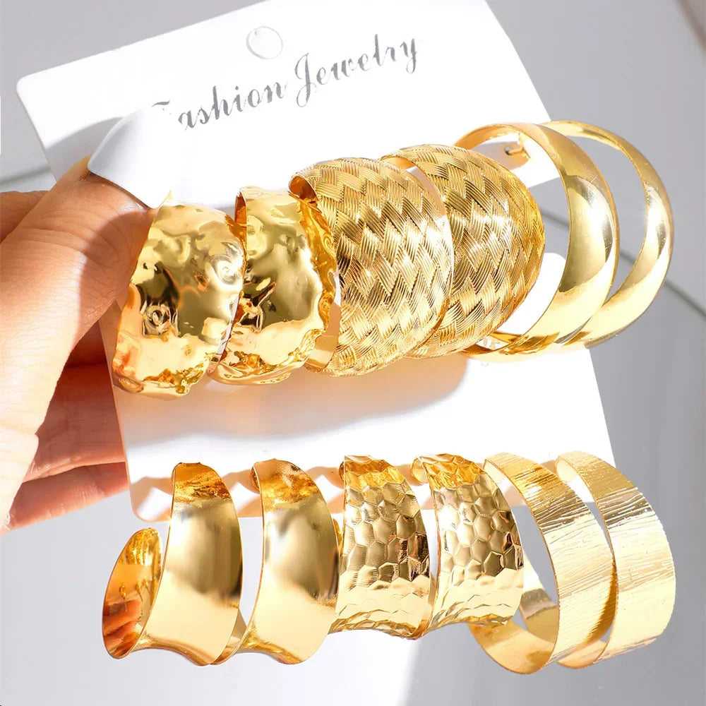 Vintage Big Hoop Earring Set