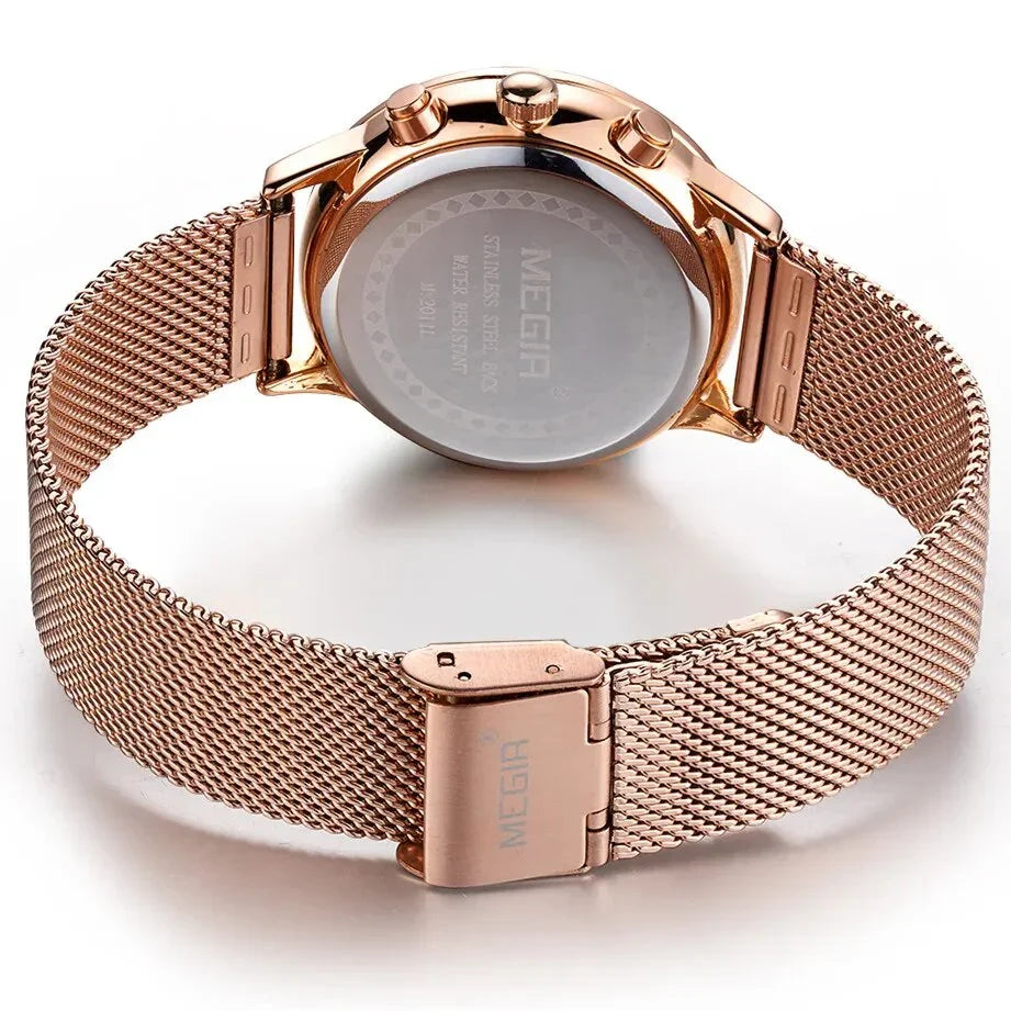 MEGIR Brand Luxury Women Watches Fashion Quartz Ladies Watch Sport Relogio Feminino Wristwatch Waterproof Dress Clock 2011