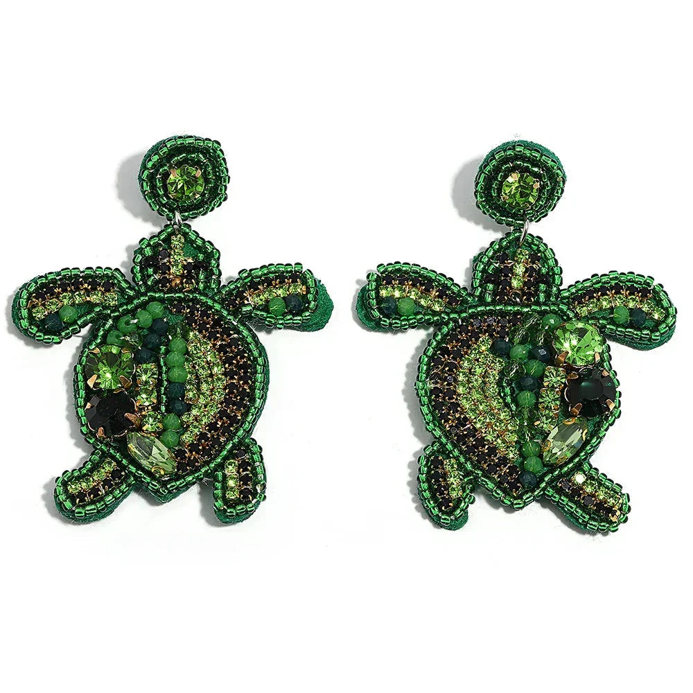 Handmade Beaded Drop Earrings