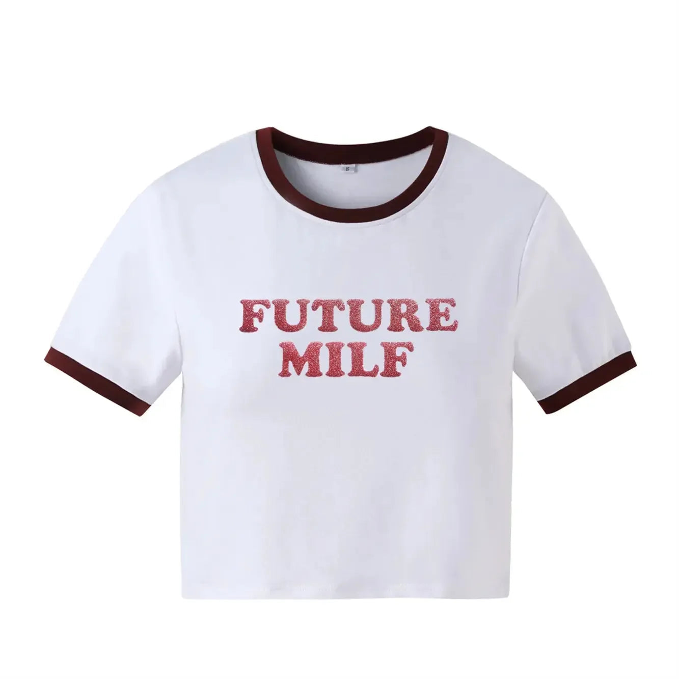 FUTURE MILF Black Baby Crop Tee