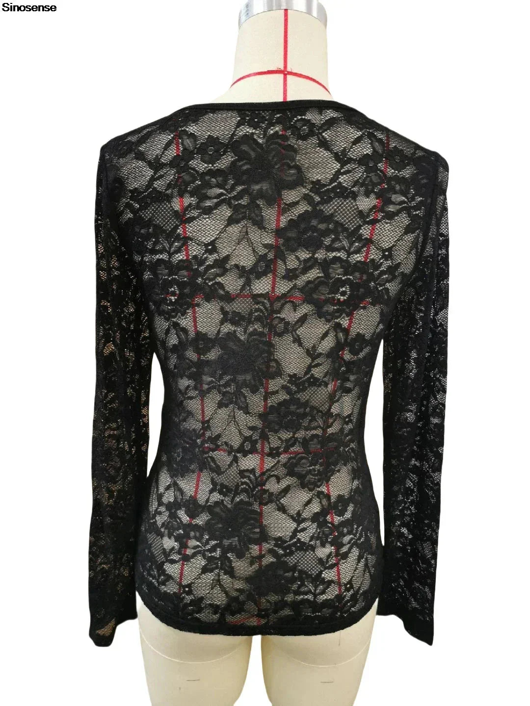 Long Sleeve Sheer Blouse