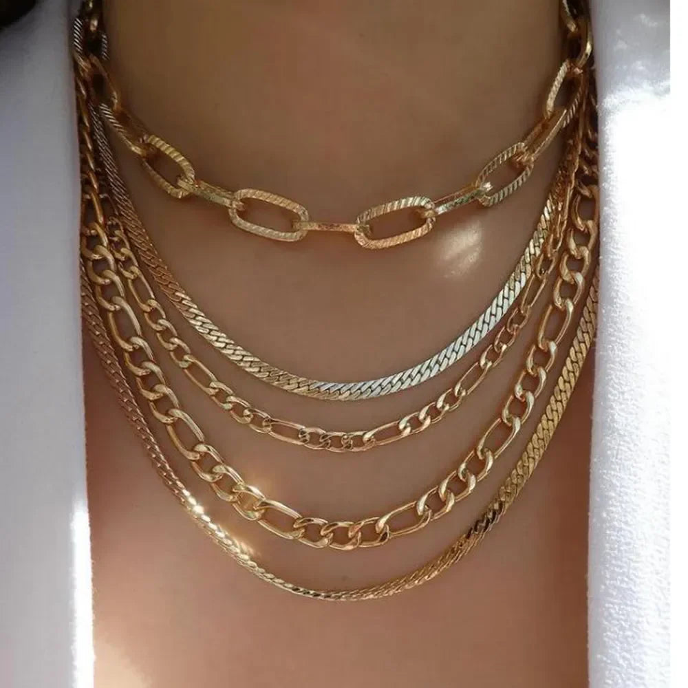 Boho Multi-Layer Crystal Pendant Necklaces