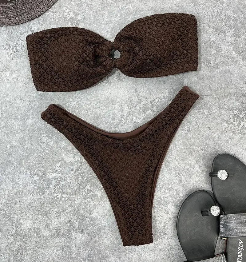 Key West High Waist Bandeau Bikini