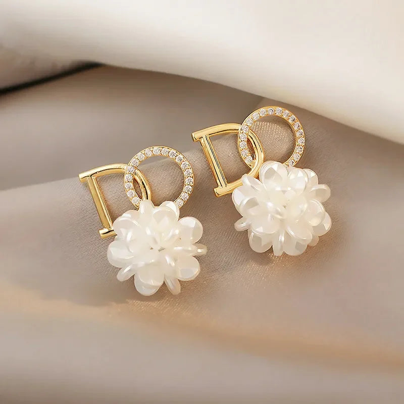 LUX Zircon Pearl Drop Earrings