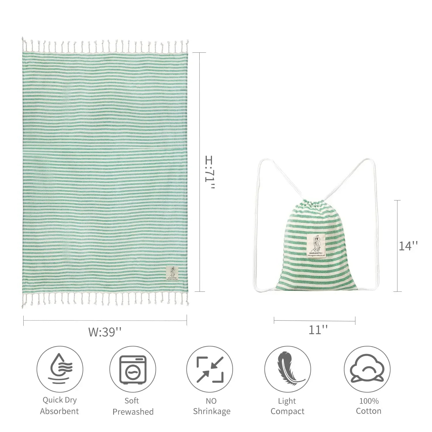 Luxury 100% cotton Turkish spa bath towel