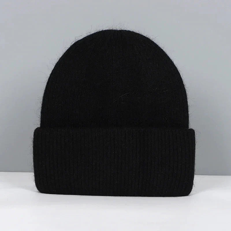 Women Winter Hat Real Rabbit Fur Winter Hats For Women Fashion Warm Beanie Hats Women Solid Adult Cover Head Cap