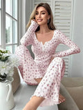Floral Print Pajama Set