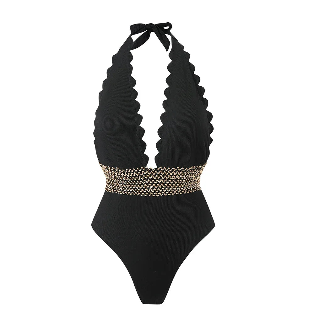 Women's Tummy Control Halter Swimsuit