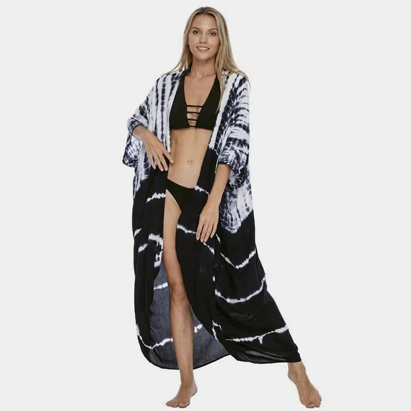 Tie Dye Kimono Summer Dress