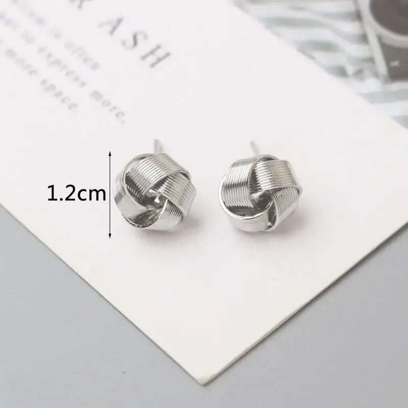 Tiny Metal Stud Earrings