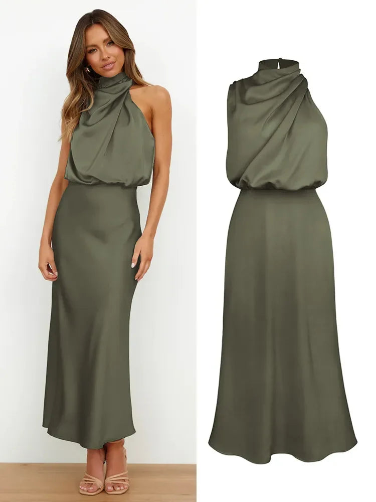 Mona Satin Evening Dress