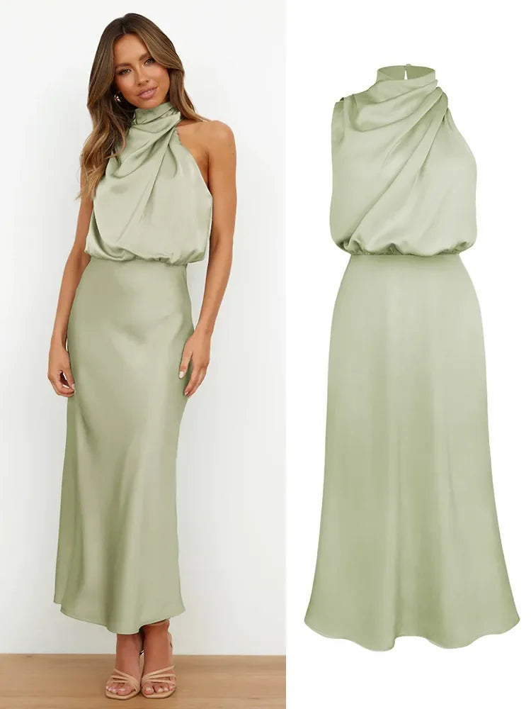 Mona Satin Evening Dress