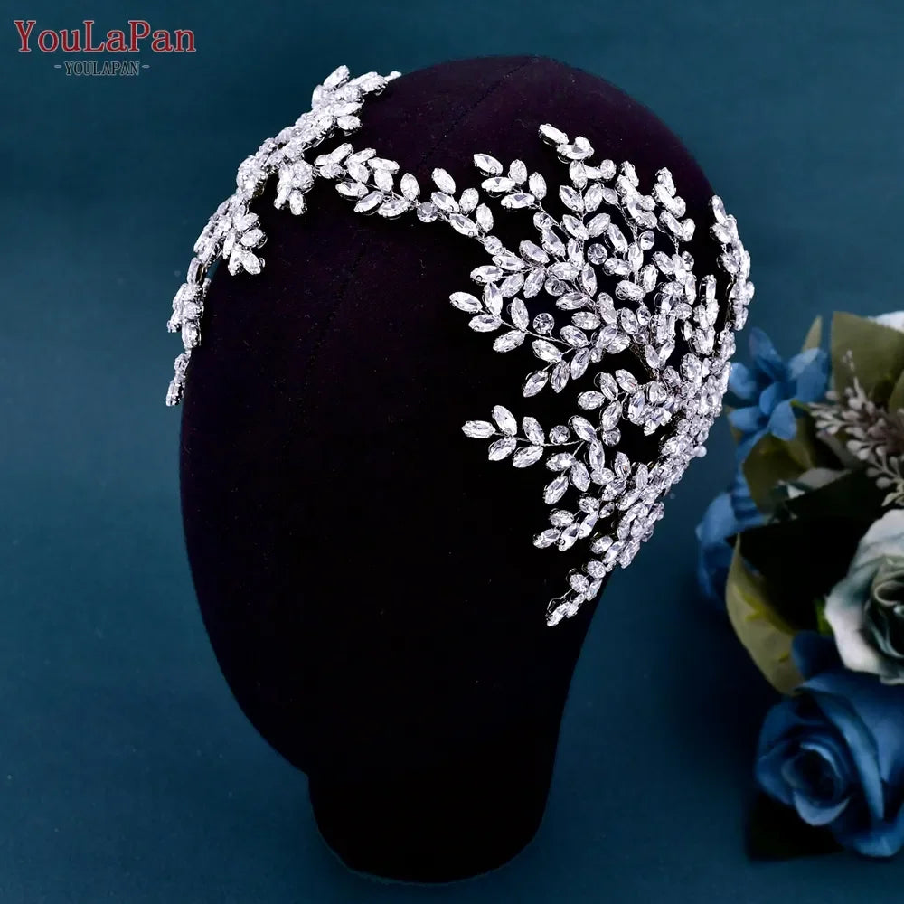 YouLaPan HP425 Bridal Headband Wedding Crowns Bride Tiara and Headdress Women Headpiece Hair Accessories Pageant Head Jewelry