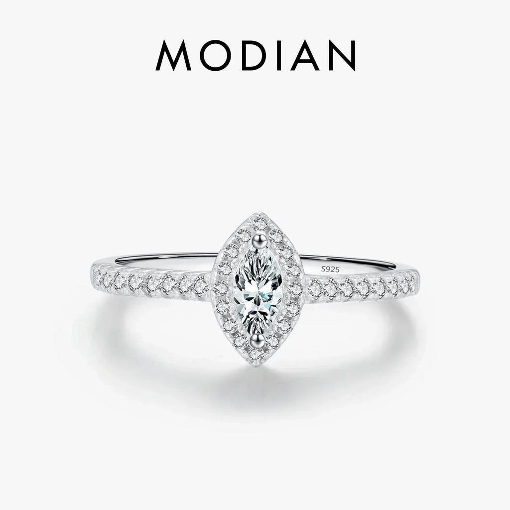 LUX Marquise Cut CZ Ring 925 Sterling Silver