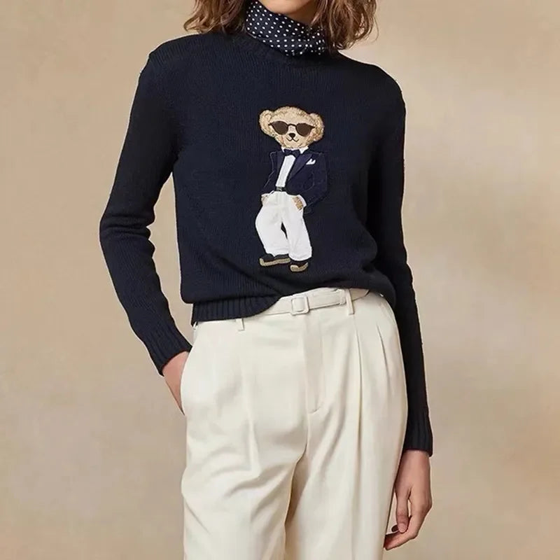 Designer Knit Bear Sweater