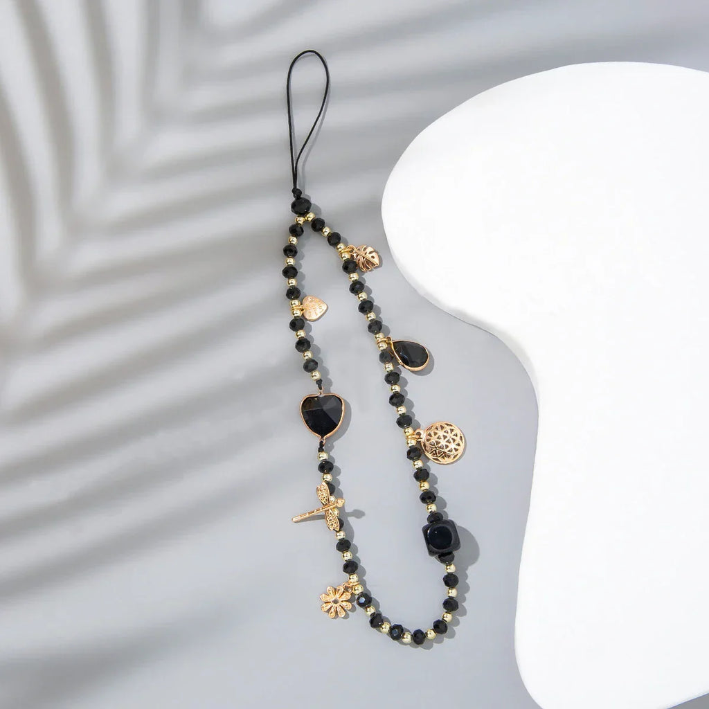 Love Crystal Beaded Phone Charm