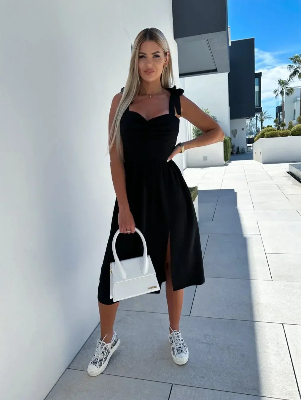 Summer Floral Sling Sun Dress