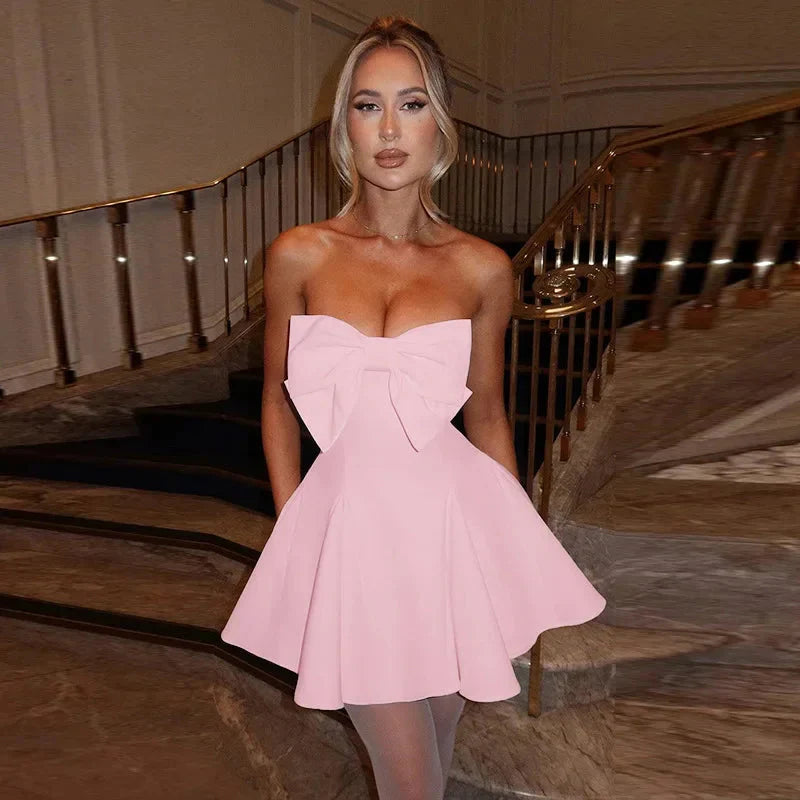 Monroe Strapless Bow Party Dress