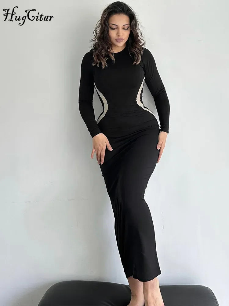 Eva Long Sleeve Bodycon Maxi Dress