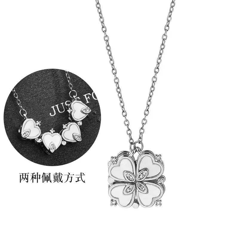 One Four-leaf clover lady small crowd necklace pendant titanium steel necklace lady jewelry