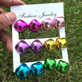Happy Metallic Balloon Stud Earrings Set
