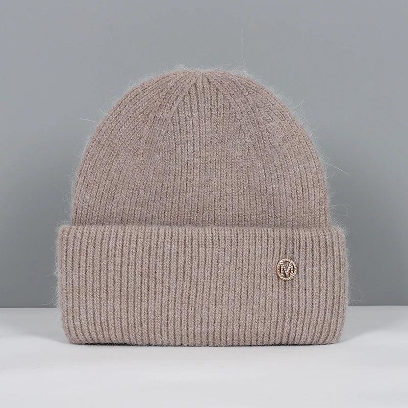 Women Winter Hat Real Rabbit Fur Winter Hats For Women Fashion Warm Beanie Hats Women Solid Adult Cover Head Cap