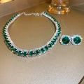 Lux Green Crystal Necklace
