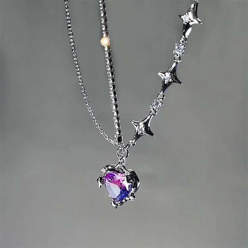 Dazzling Star & Moon Necklace