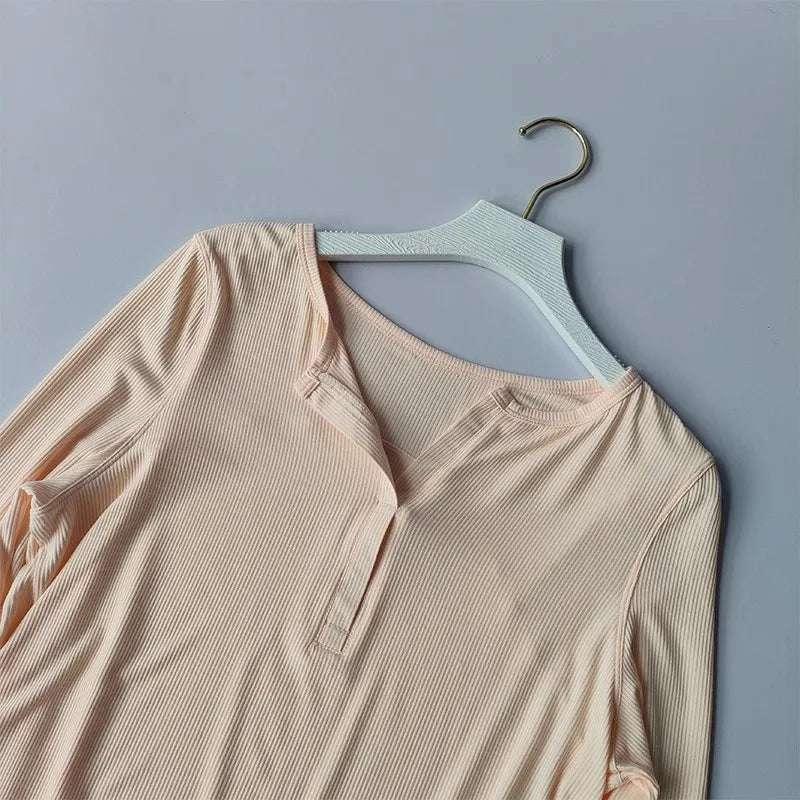 Women's loose sports T-shirt, breathable yoga suit, long sleeved cover up, fitness training yoga top