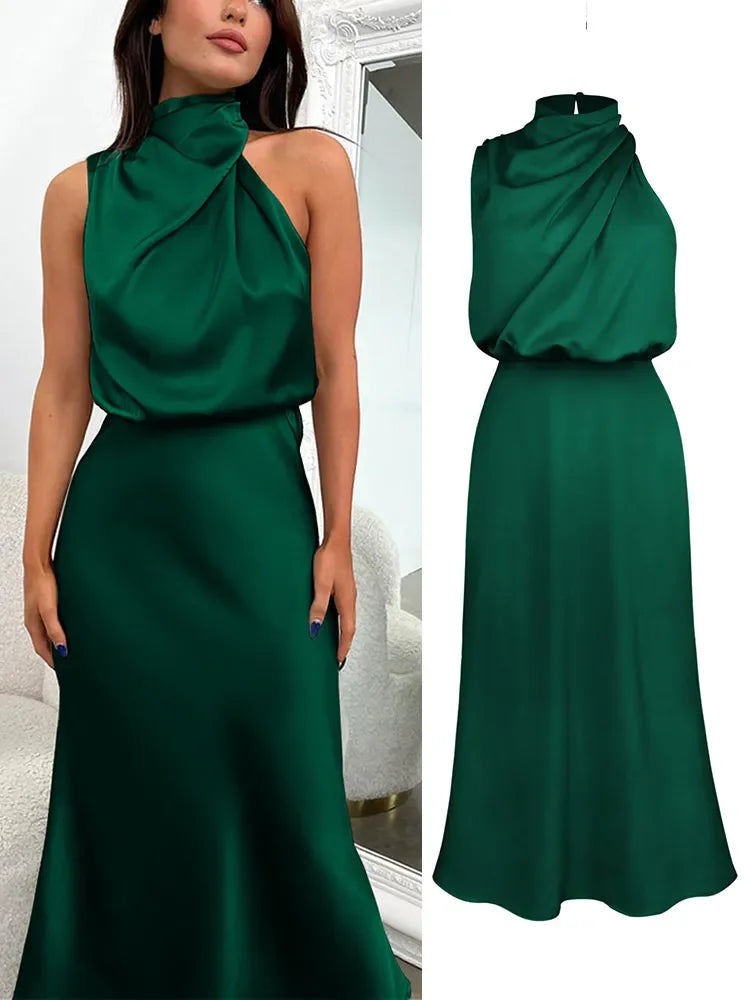 Mona Satin Evening Dress