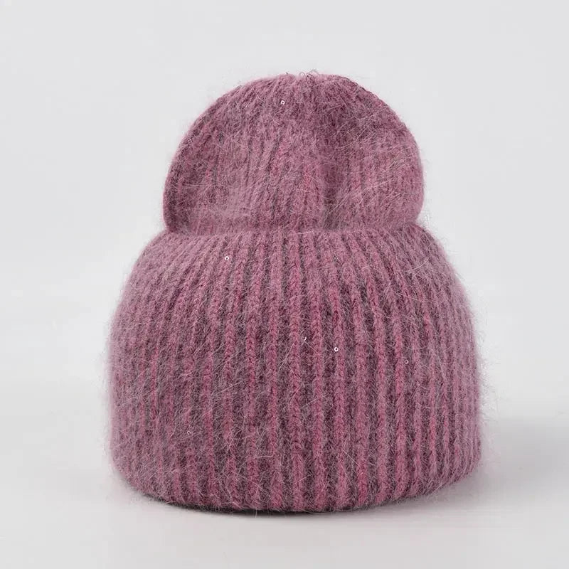 Women’s Rabbit Fur Beanie Hat