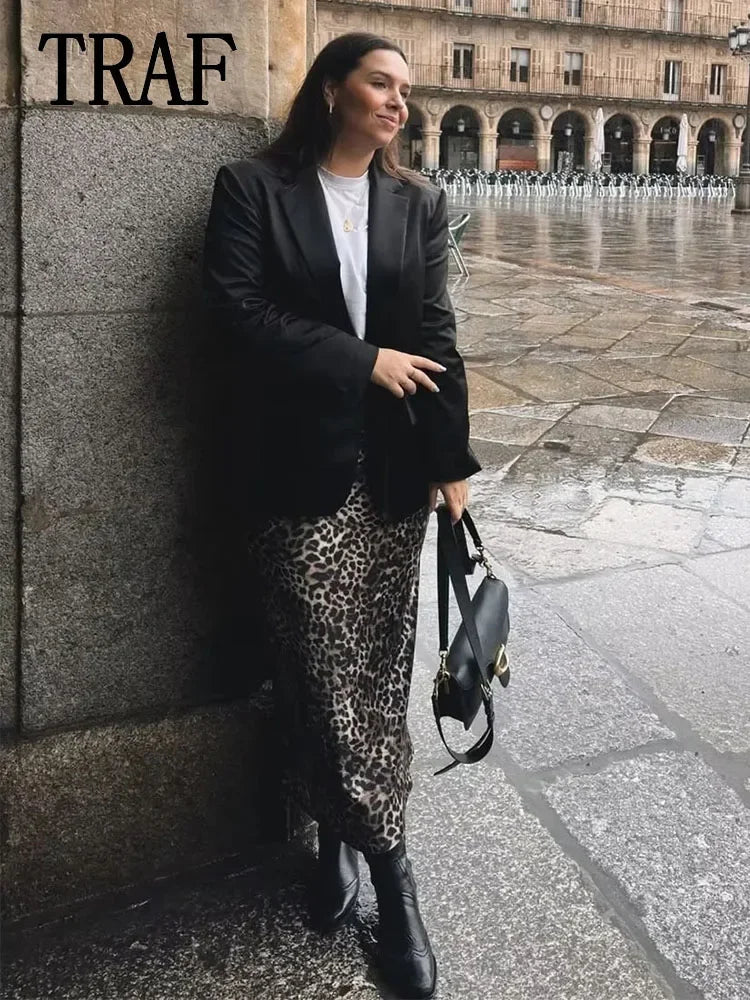Vintage Leopard Maxi Skirt