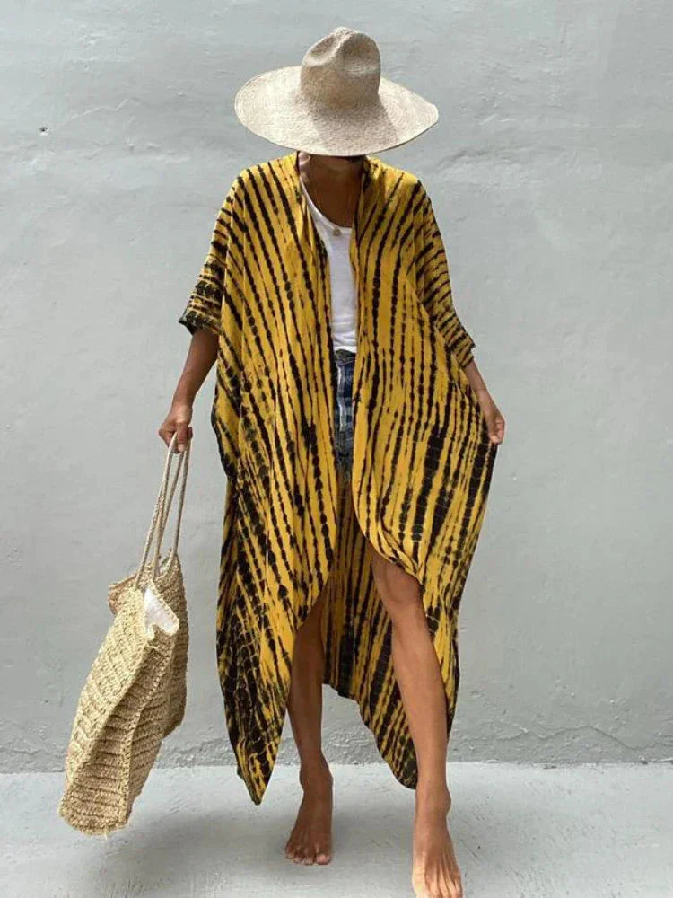 Tie Dye Kimono Summer Dress