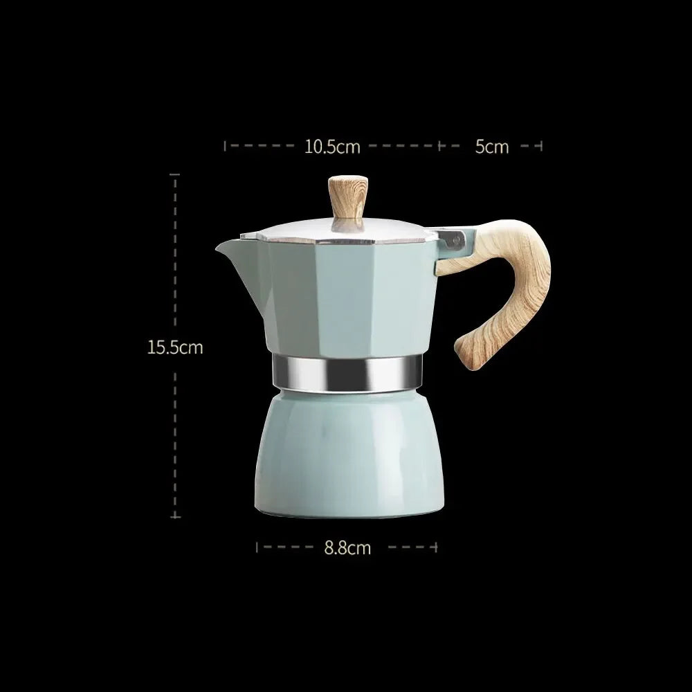 Vintage Wooden Handle Electric Espresso Machine