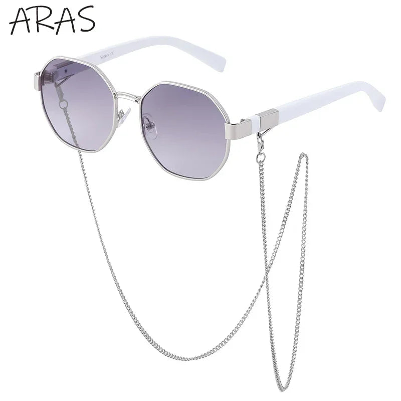 Boho Octagon Sunglasses With Chain